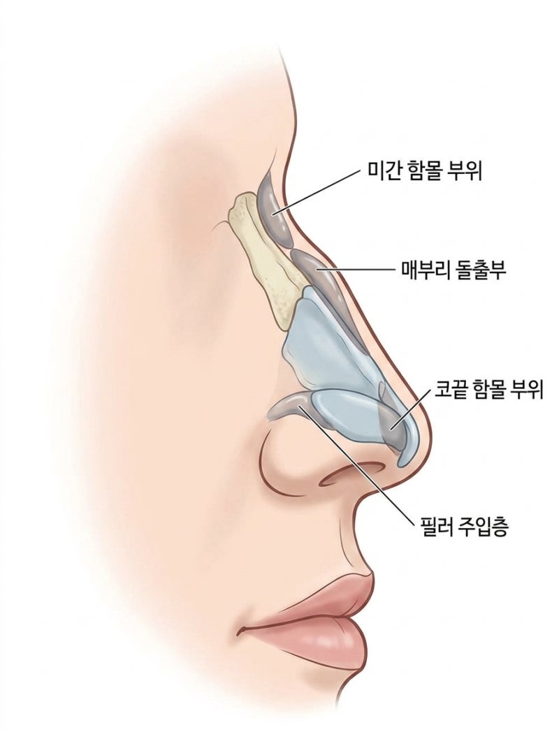 매부리코 성형수술 필러와 절골 사이 선택 기준 사진 4